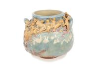 An Earthenware Vase Depicting The Struggle for Life Attributed to Louis-Robert Carrier-Belleuse (French, 1848-1913)