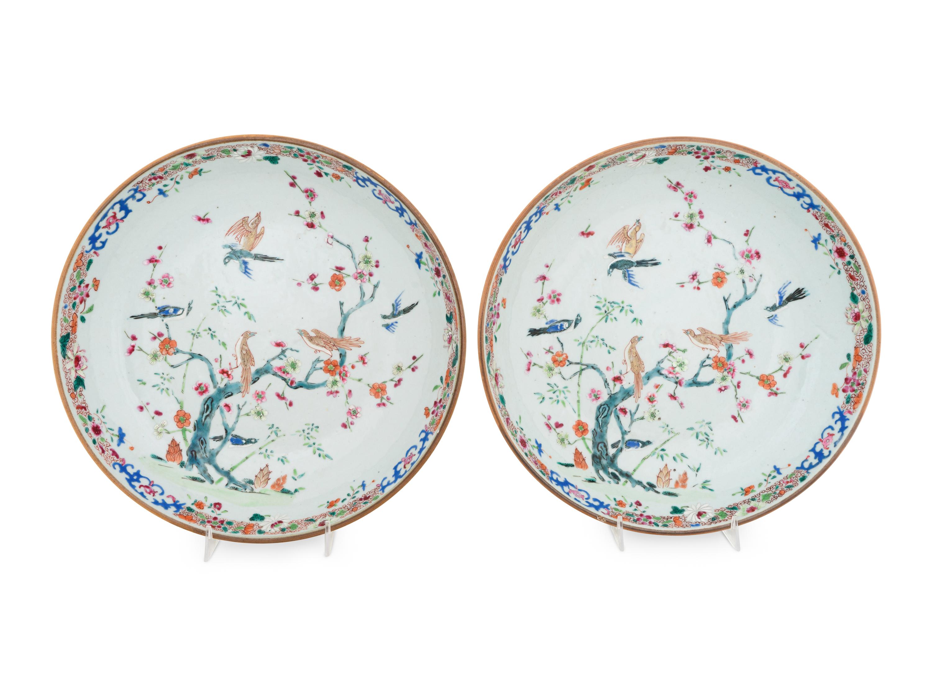 A Pair of Chinese Export Porcelain Chargers