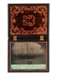 [CIVIL WAR]. Half plate tintype showing Company D, 2nd Tennessee Cavalry Regiment.