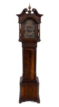 A George III Style Mahogany Dwarf Longcase Clock