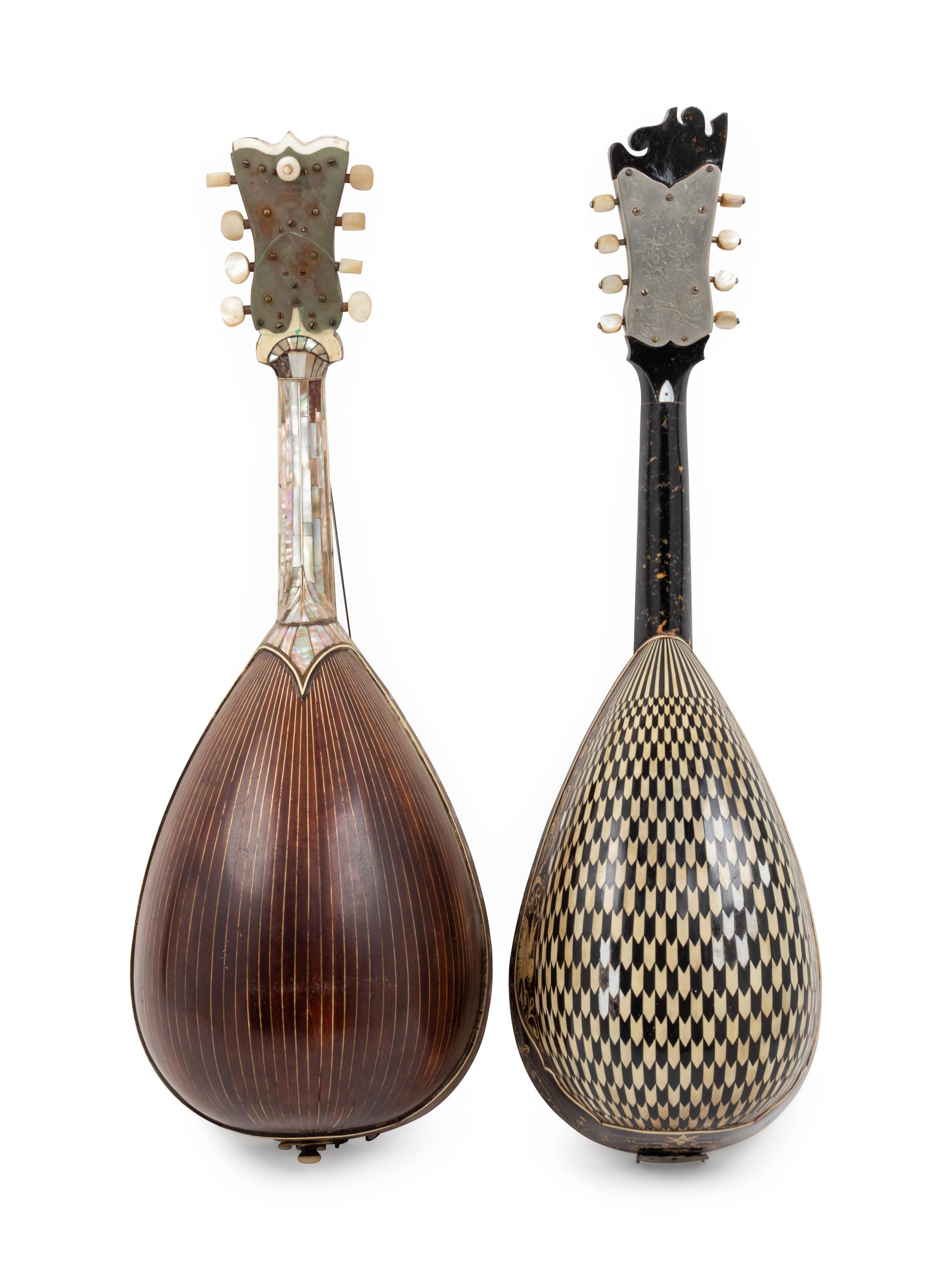 Two Inlaid Wood Mandolins