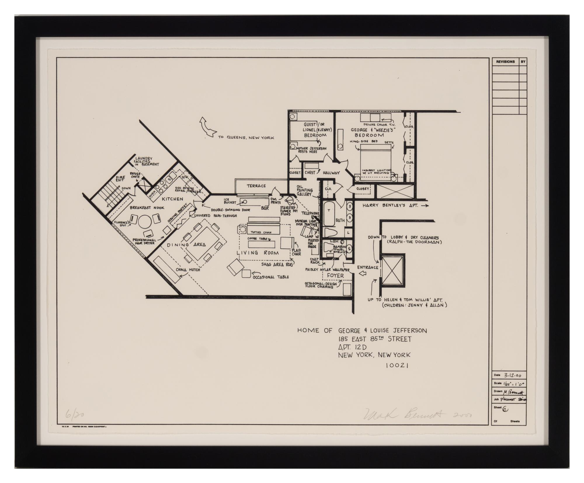 Blueprints of T.V. Show Homes (four works)