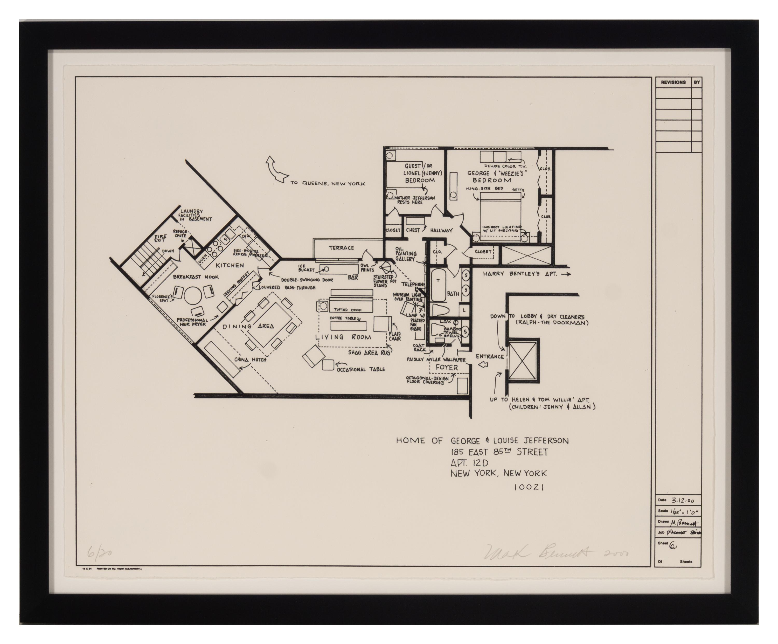 Blueprints of T.V. Show Homes (four works)