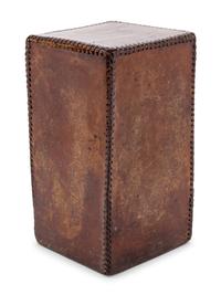 An English Leather Upholstered Stool