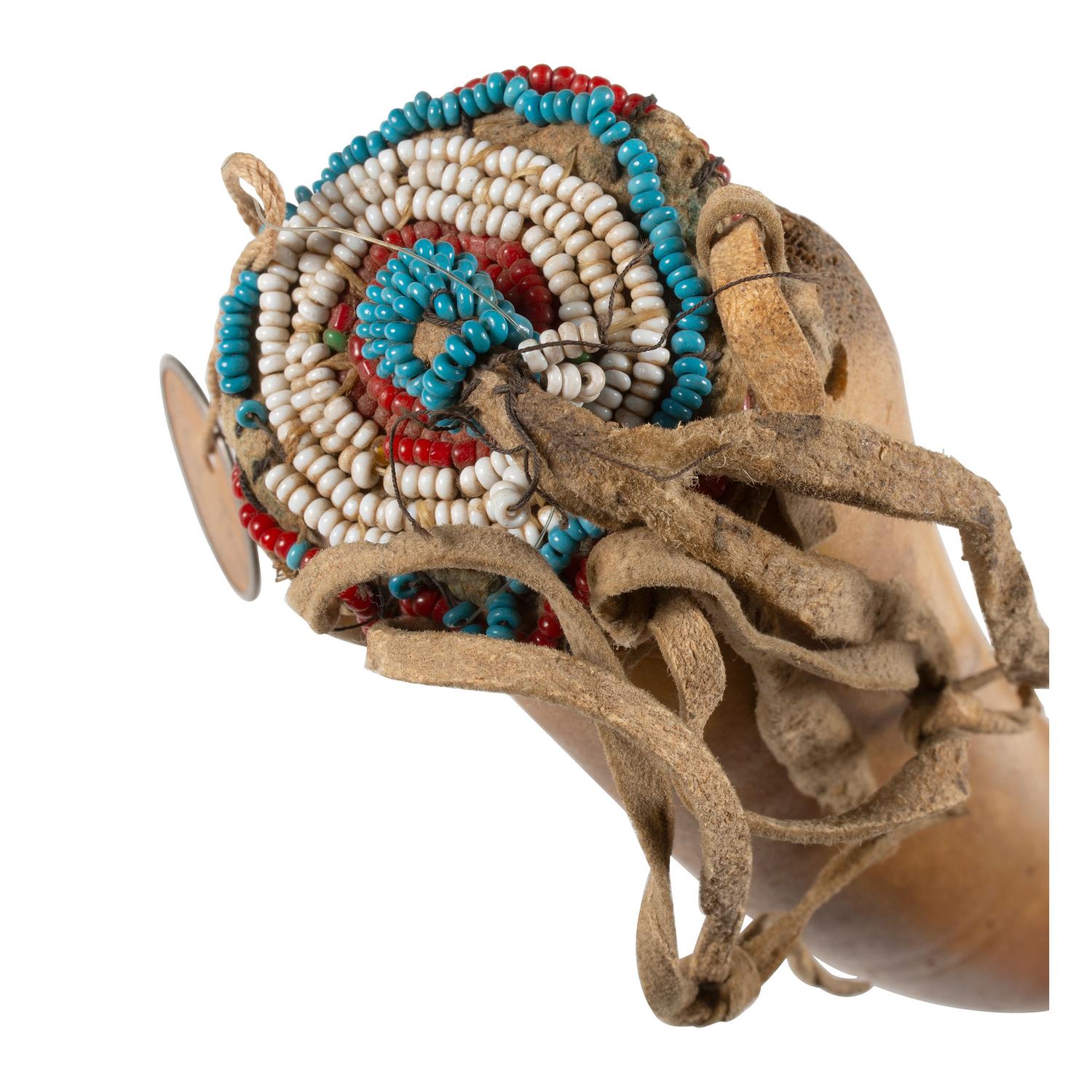 Plains Decorated Elk Antler Scraper