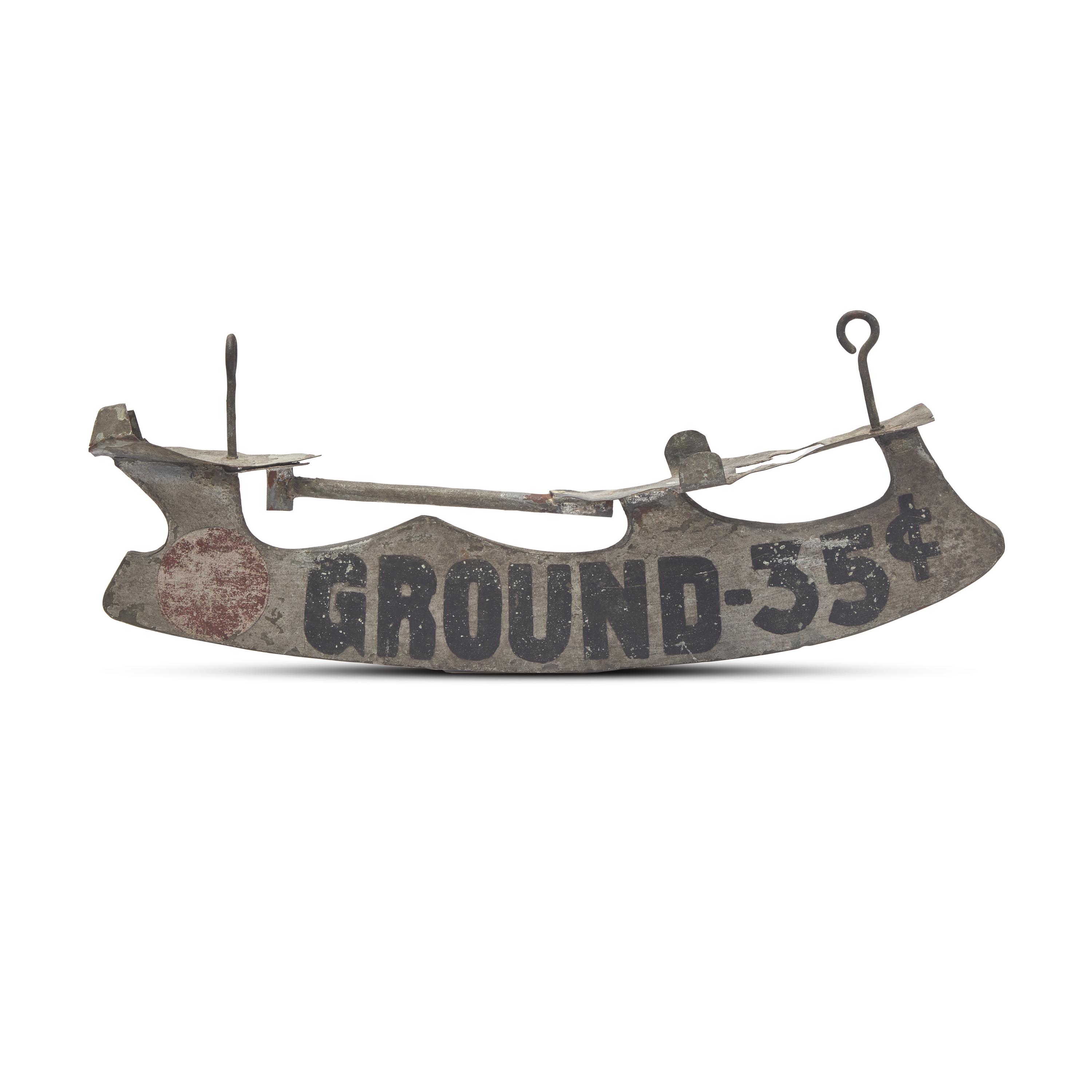 A Painted Tin Ice Skate Trade Sign