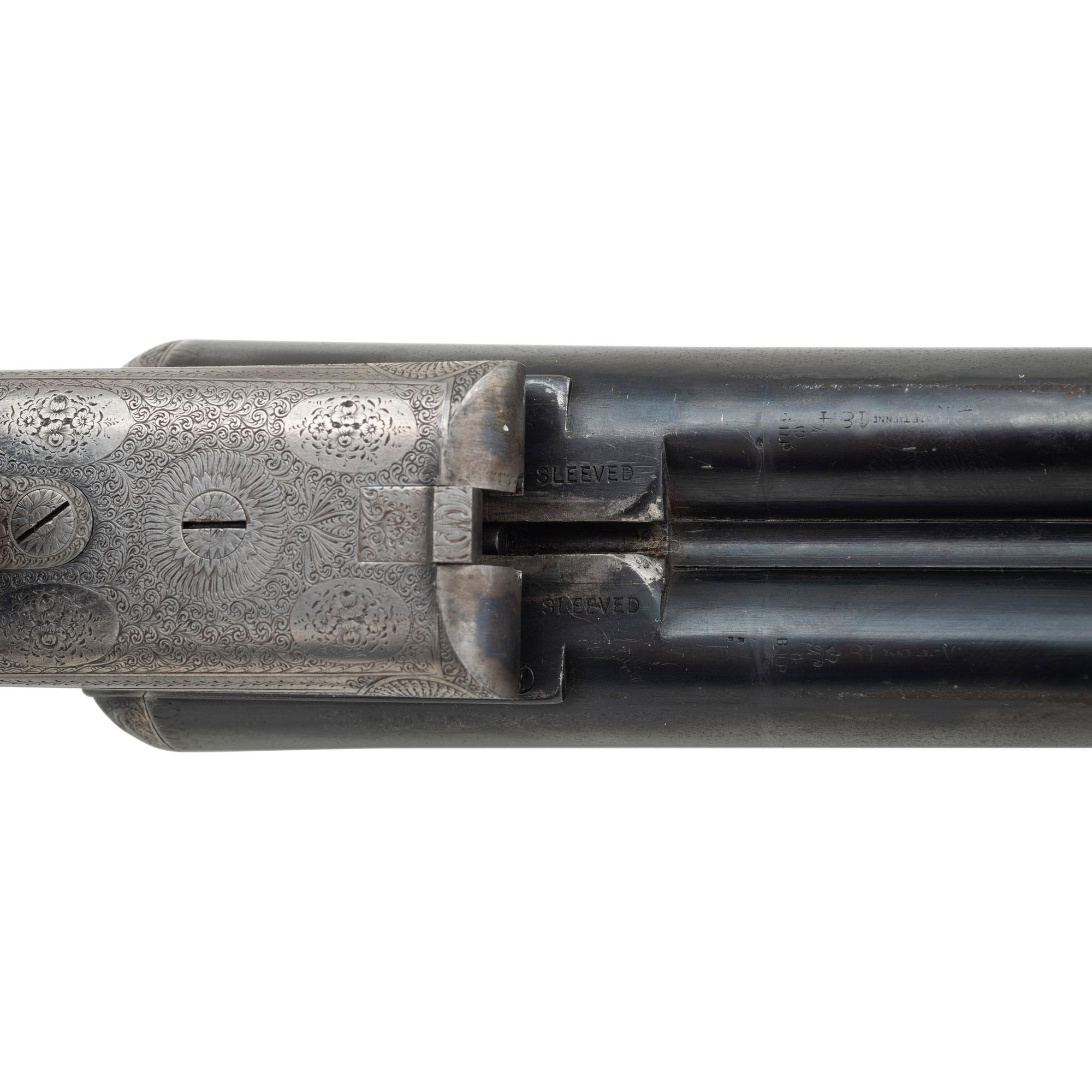 **Finely Engraved Mortimer & Son Side by Side 12 Bore Shotgun with Anson & Deeley Boxlock