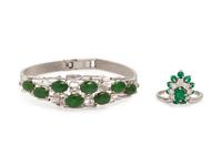 A Collection of White Gold and Diamond Jewelry,