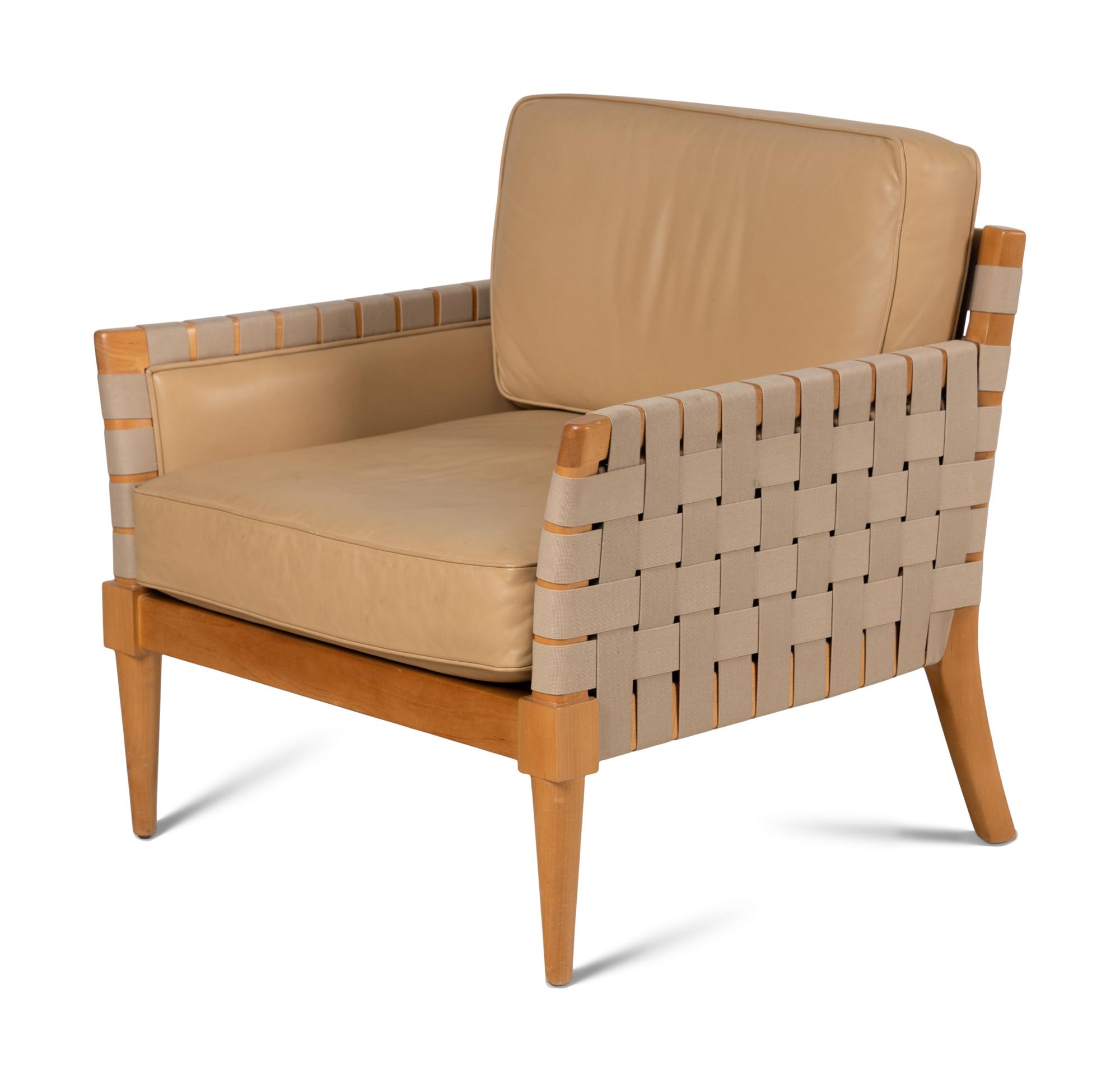 A Pair of Vicente Wolf for Niedermaier Webbed Club Chairs