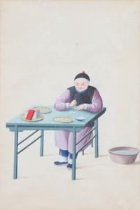 Chinese School, (19th Century), A Set of Six Works Depicting Craftsmen