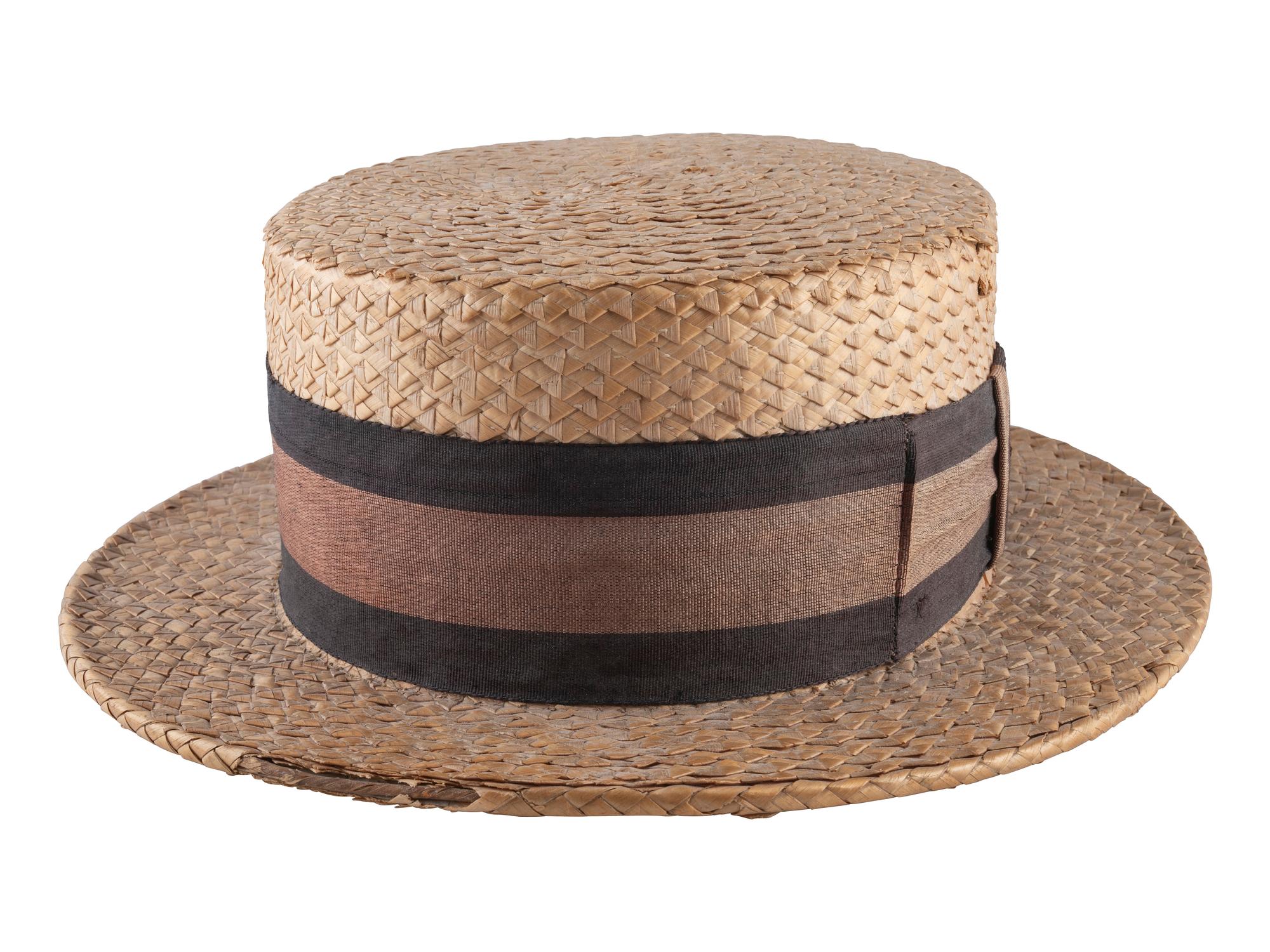 ROOSEVELT, Franklin Delano (1882-1945). Straw boater hat signed ("Franklin D. Roosevelt").