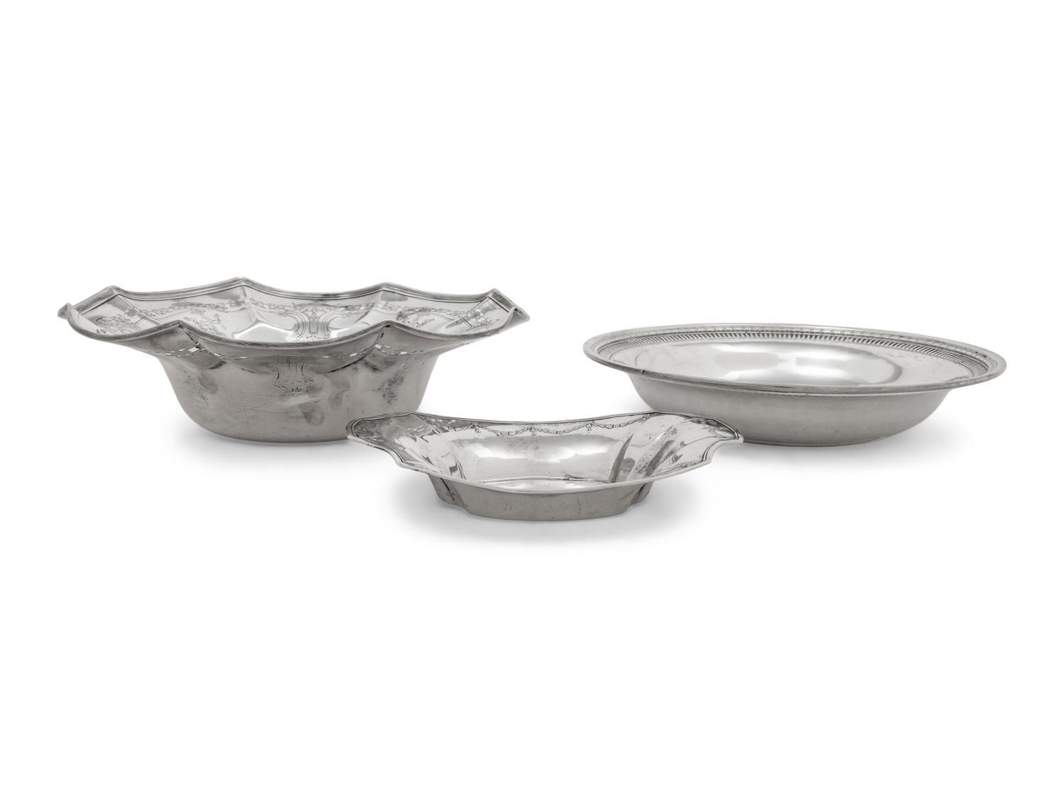 Three American Silver Bowls