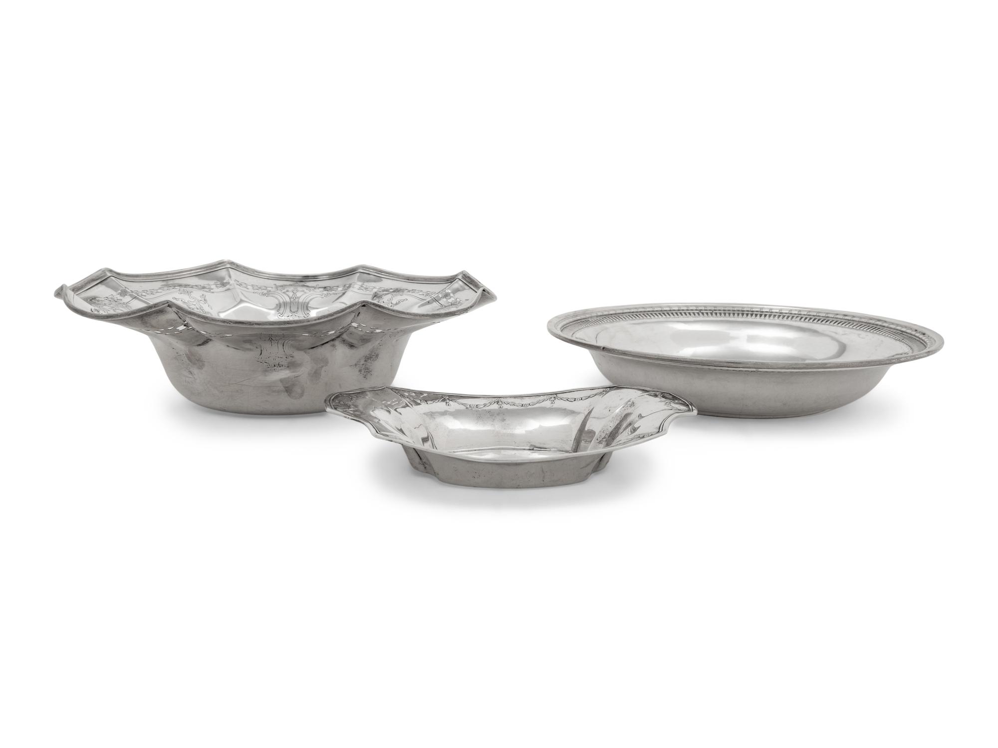 Three American Silver Bowls