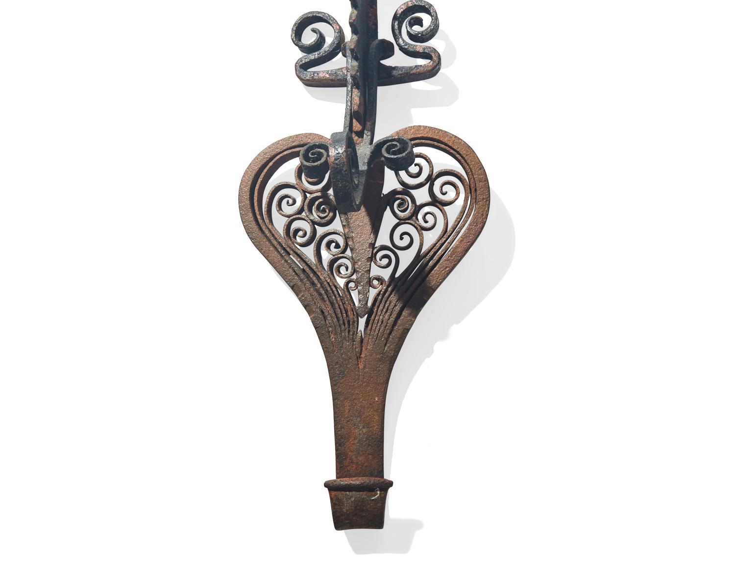A Wrought Iron Trammel, French or Flemish, 18th Century