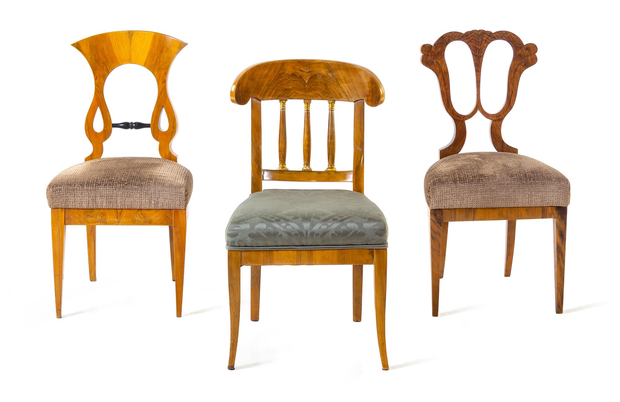 Three Biedermeier Side Chairs