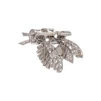 FRENCH, DIAMOND DOUBLE CLIP BROOCH