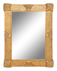 An Egyptian Revival Gilt Metal Framed Mirror