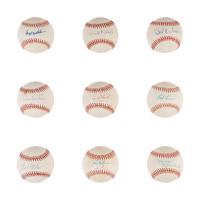 A Group of 19 Hall of Fame Pitcher Single Signed Autograph Baseballs (Beckett Authentication Services Certified),