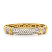DIAMOND AND YELLOW GOLD BANGLE BRACELET