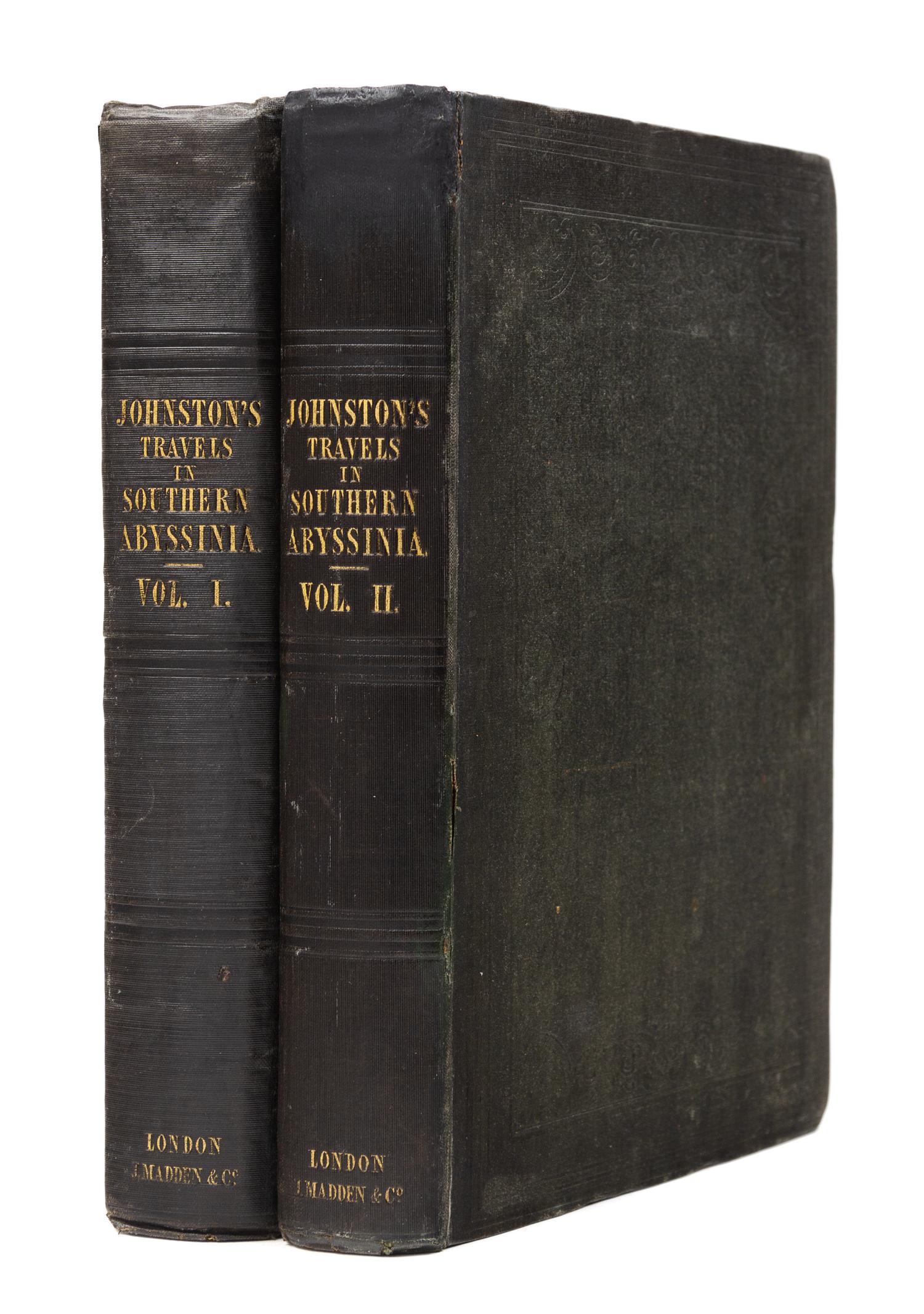 JOHNSTON, Charles (1810-1872). Travels in Southern Abyssinia. London, 1844. FIRST EDITION, WILFRED THESIGER'S COPY.