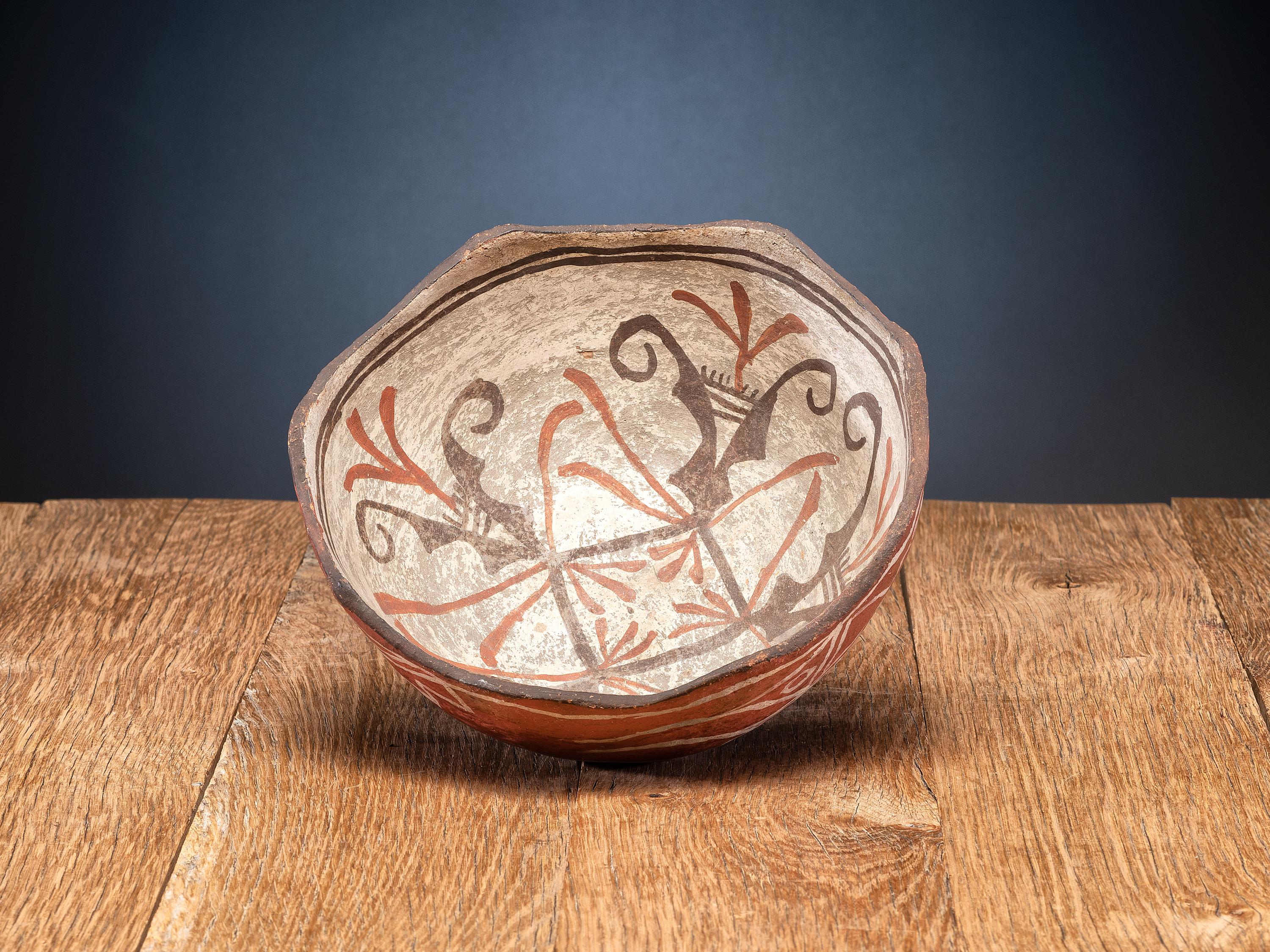 Zuni Polychrome Pottery Bowl