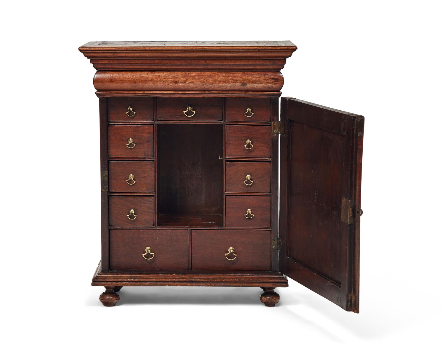 A Queen Anne Walnut Spice Cabinet