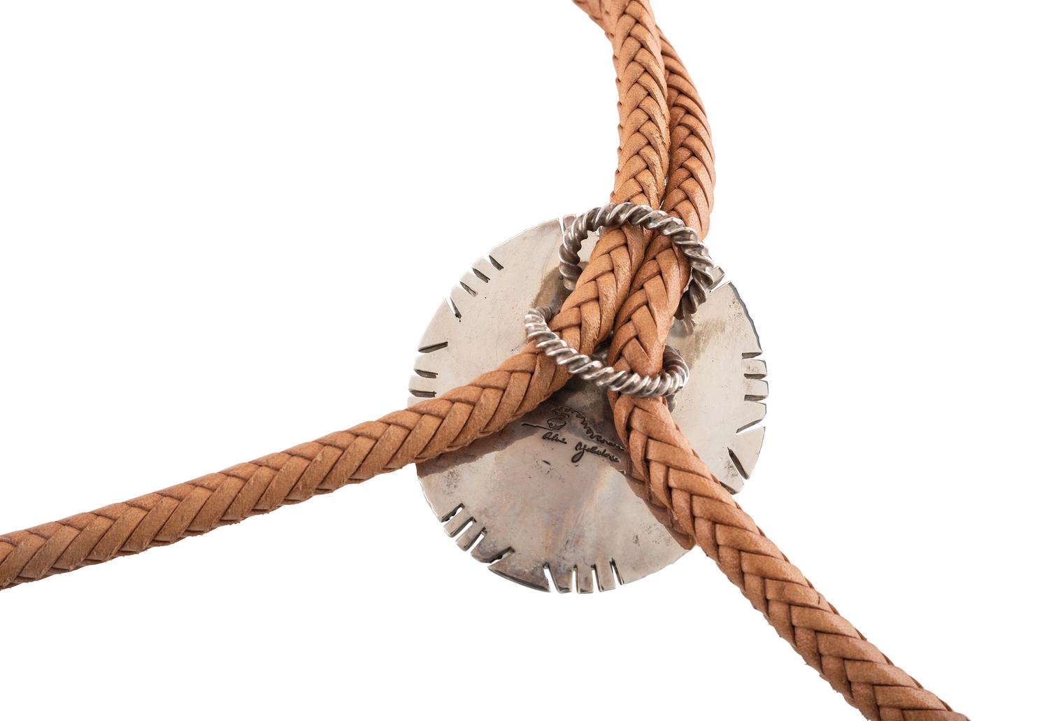 Silver and Mosaic Inlay Celstial Bolo Tie