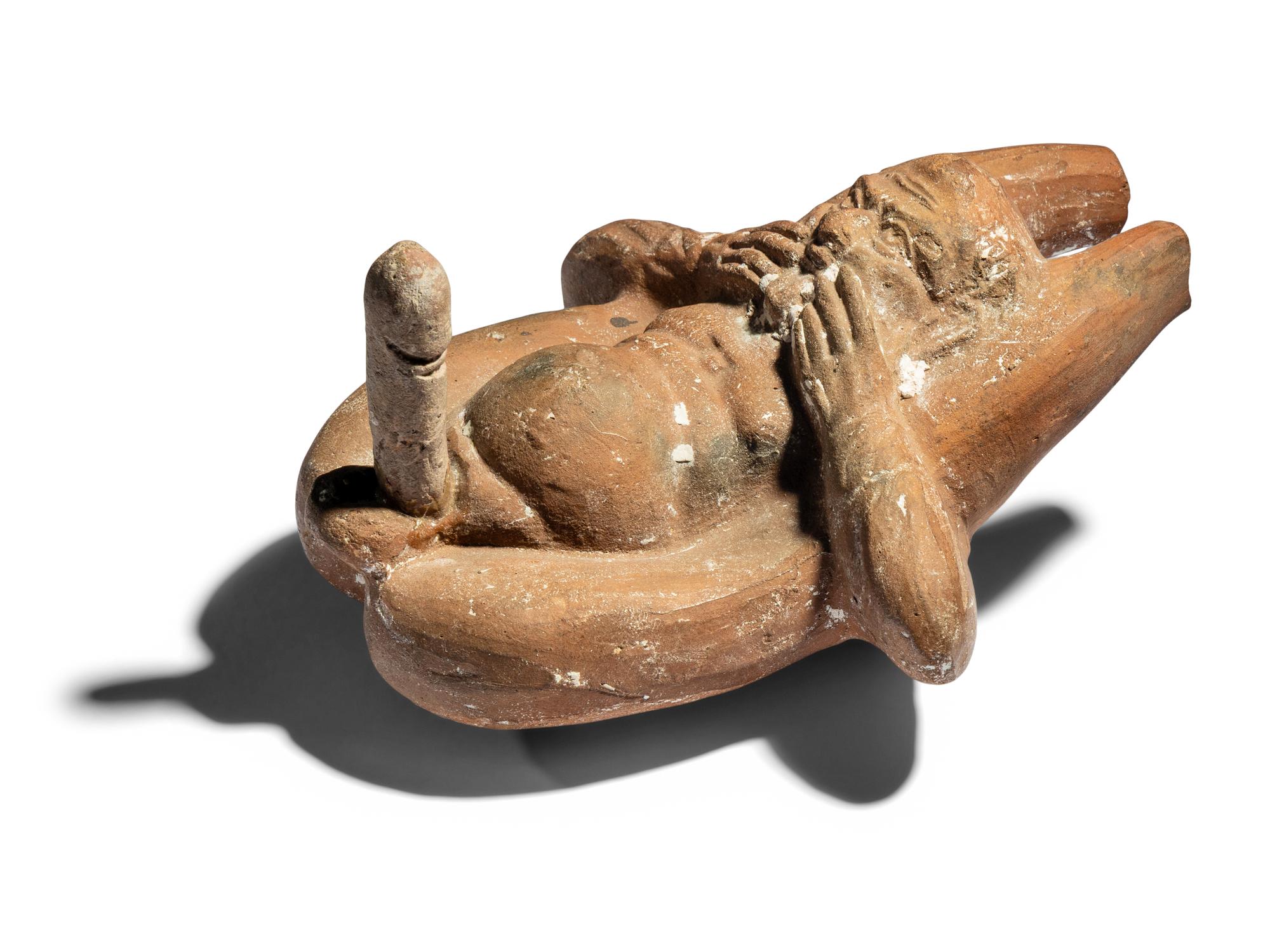 A Roman Terracotta Grotesque Figure