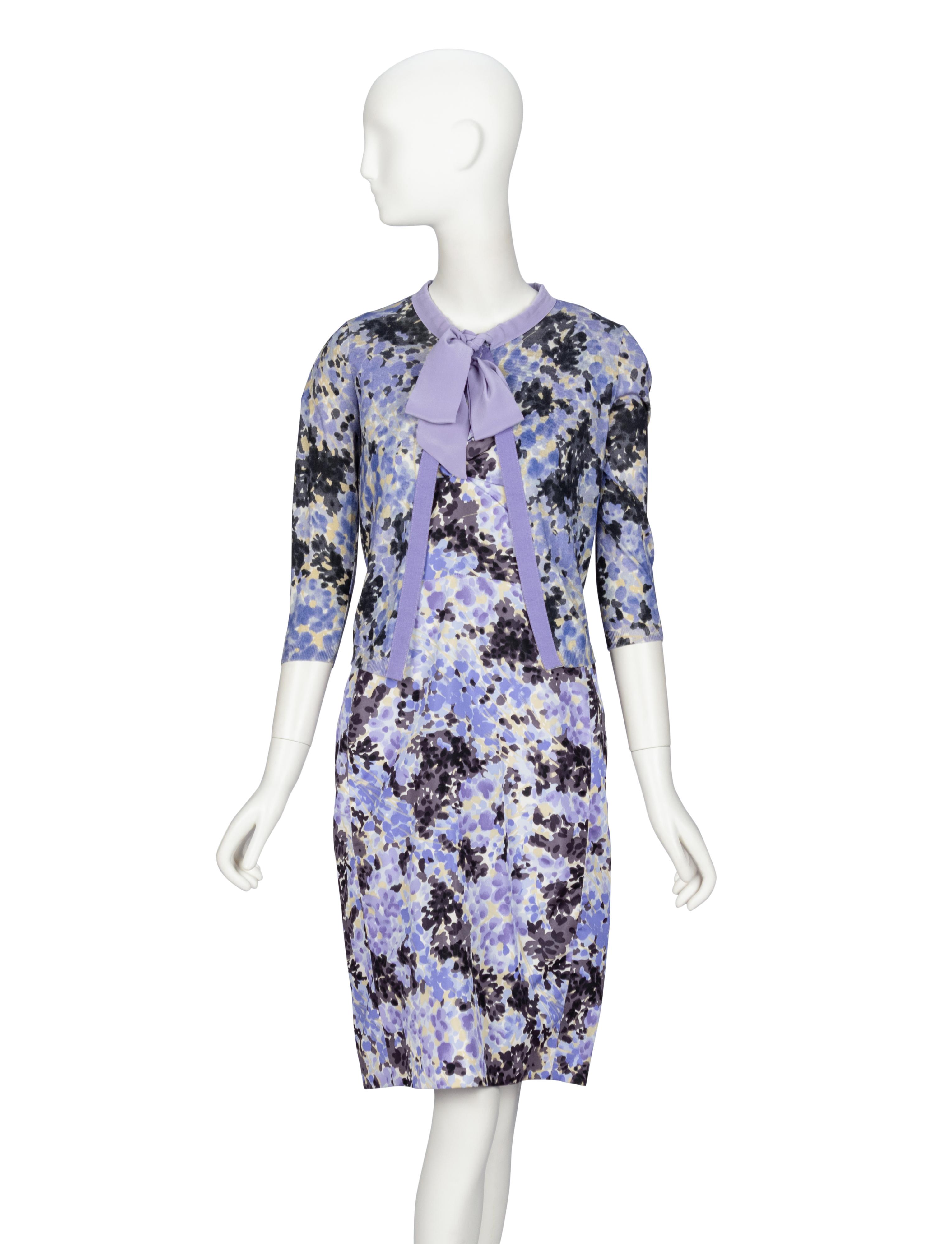Christian Dior by John Galliano, Floral-Print Cardigan & Dress Ensemble