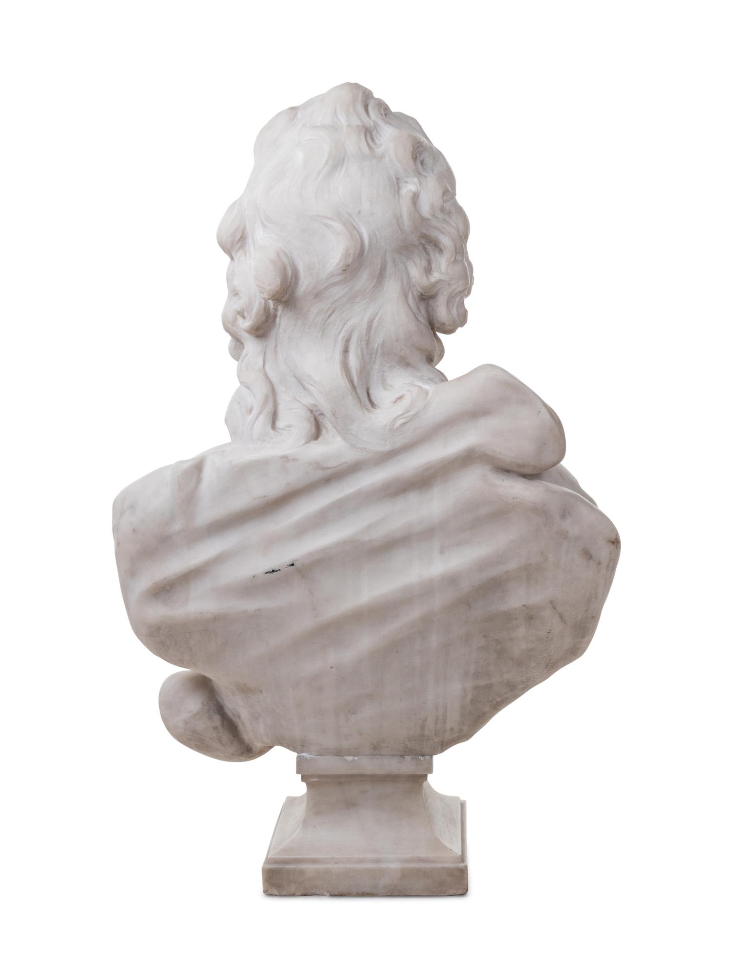 A Continental Marble Portrait Bust of a Noble Lady