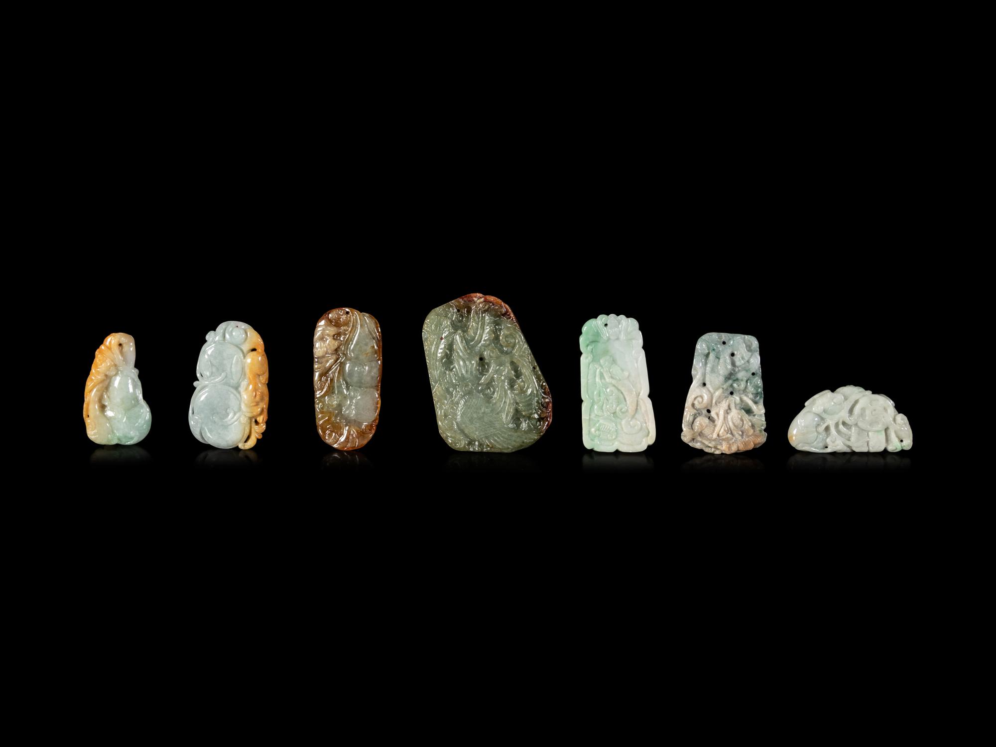 Twenty Chinese Jadeite Pendants