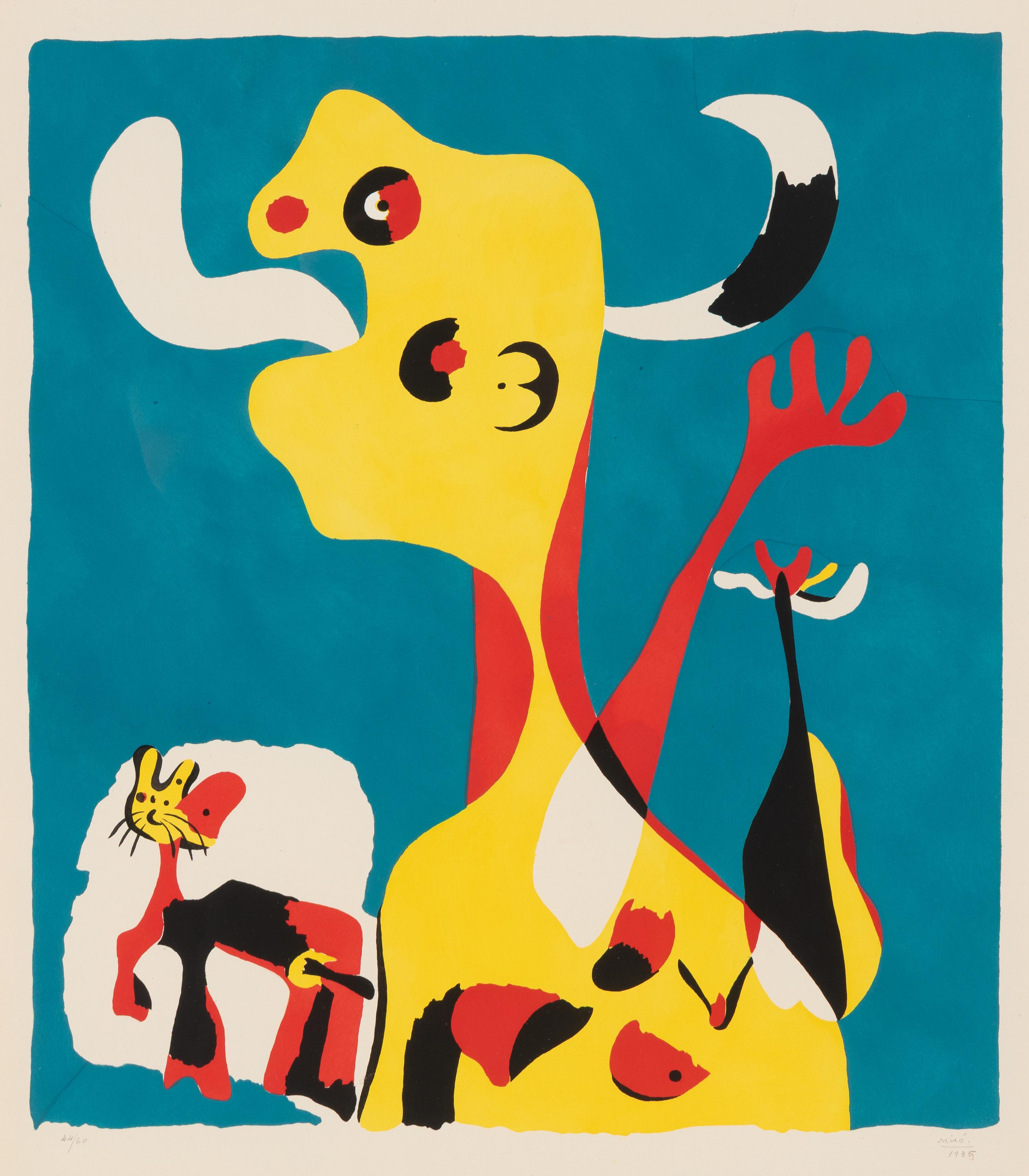 Joan Miró (Spanish, 1893–1983) — Femme et chien devant la lune, 1935
