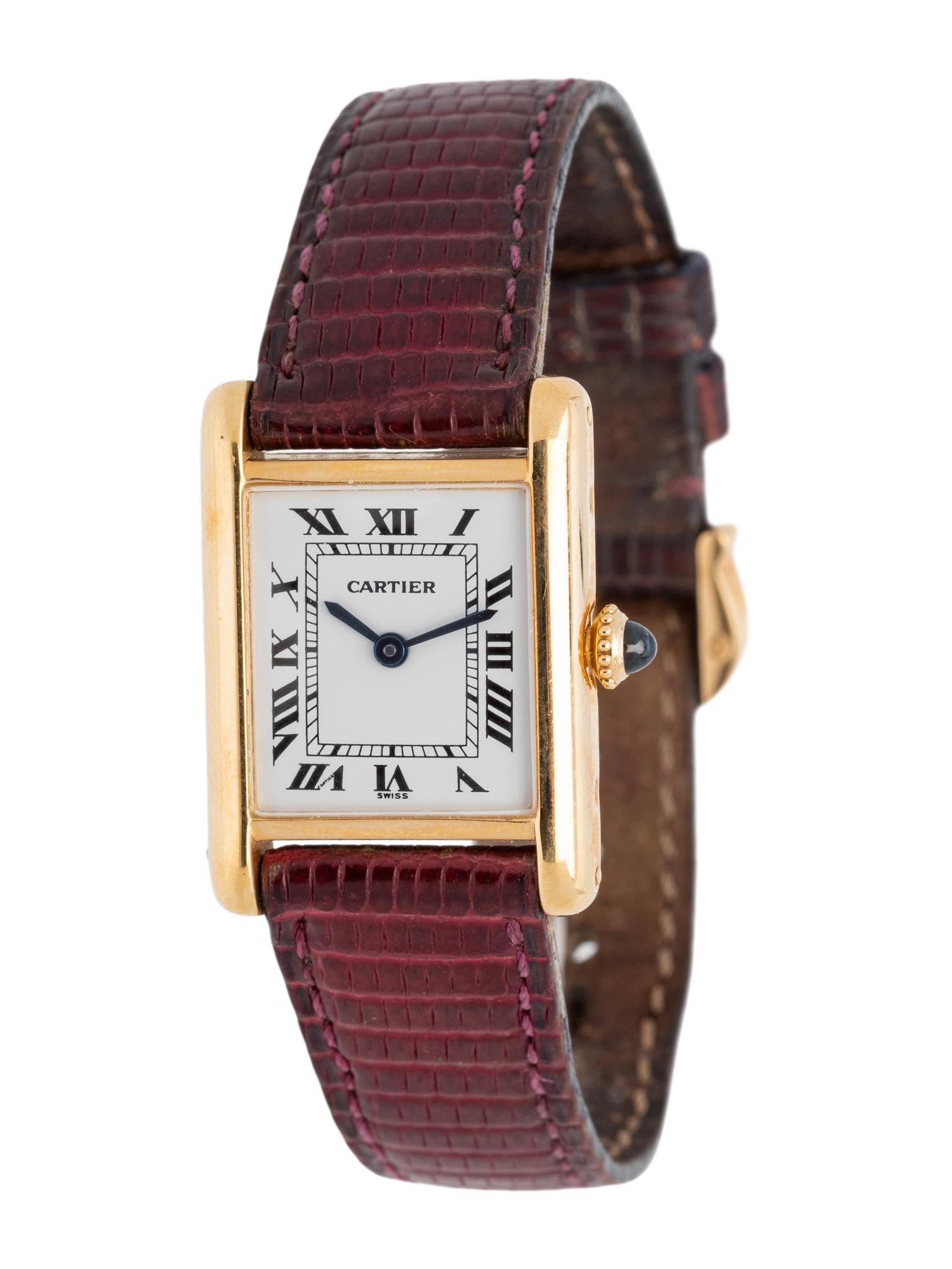 CARTIER, 18K YELLOW GOLD 'TANK' WRISTWATCH