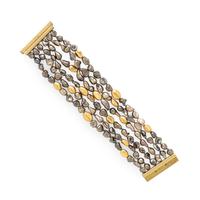 Yvel, Keshi Cultured Pearl and Yellow Gold Bracelet