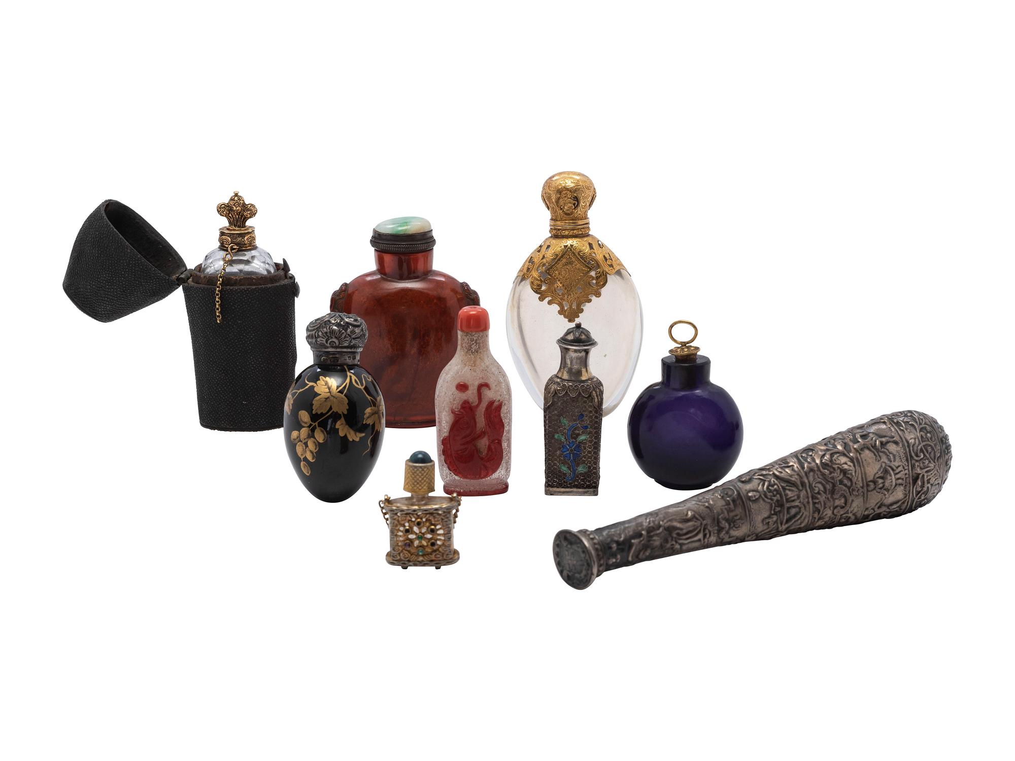 Nine Snuff and Perfume Bottles