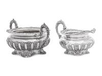 A George IV Silver Creamer and Sugar
