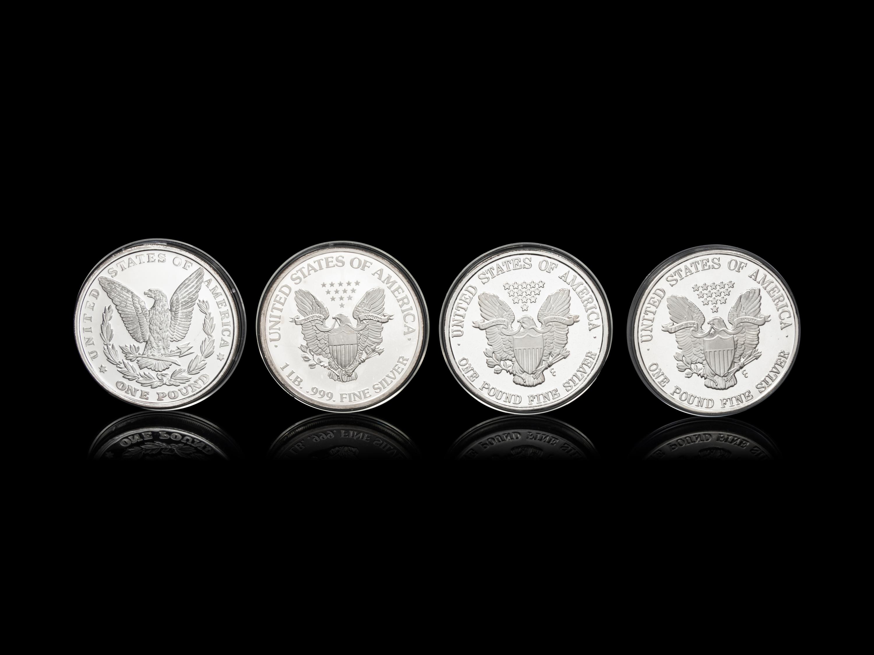 [PRIVATE ISSUE] Four 1-Pound Silver Rounds