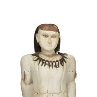 Carved and painted figure of trapper possibly New Jersey, circa 1870