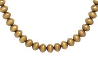KIESELSTEIN-CORD, YELLOW GOLD BEAD NECKLACE