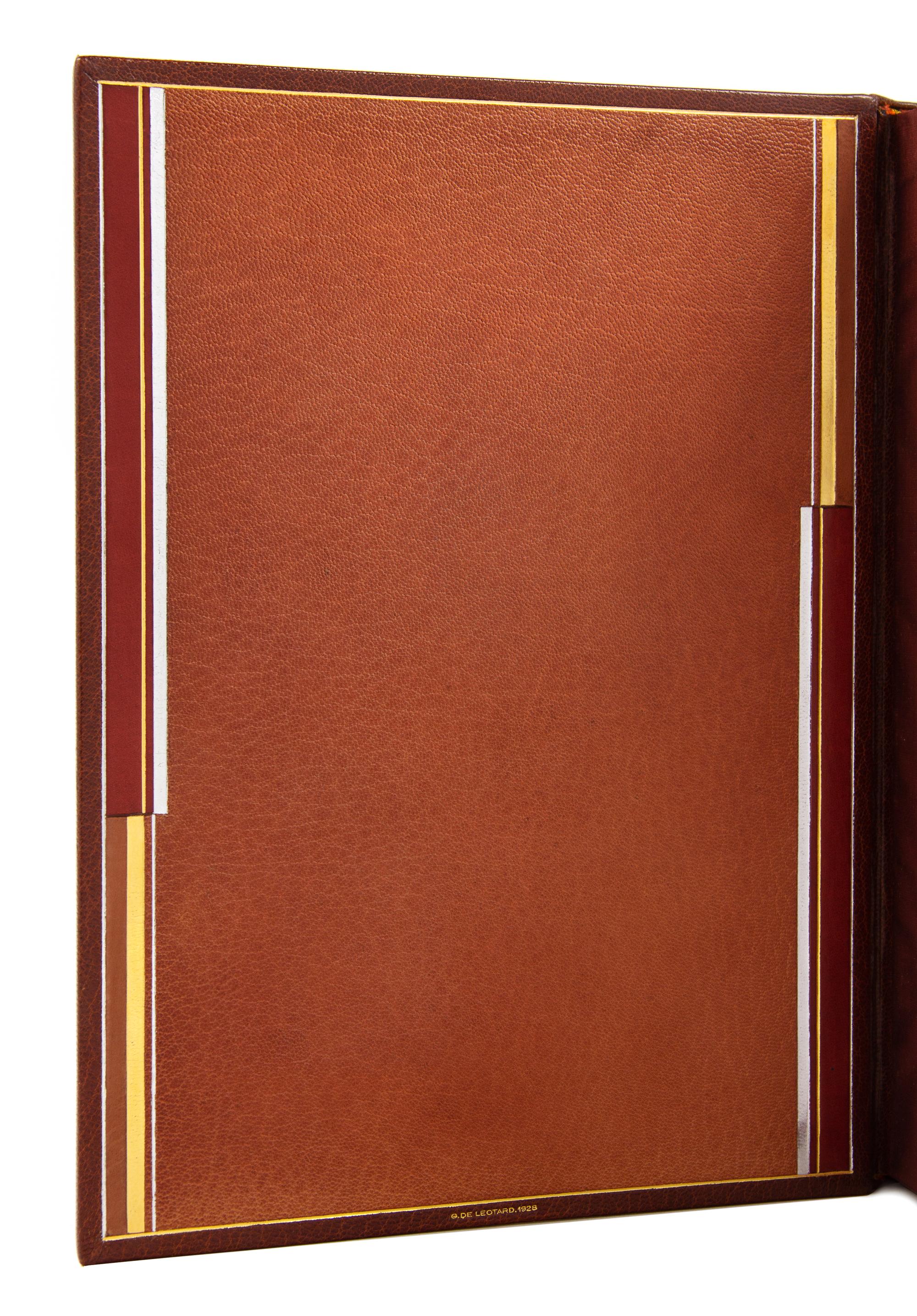 [BINDINGS]. [LÉOTARD, GENEVIÈVE - BINDER]. A group of 2 works in fine Art Deco bindings by Léotard.