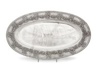 A Continental Silver Oval Serving Platter