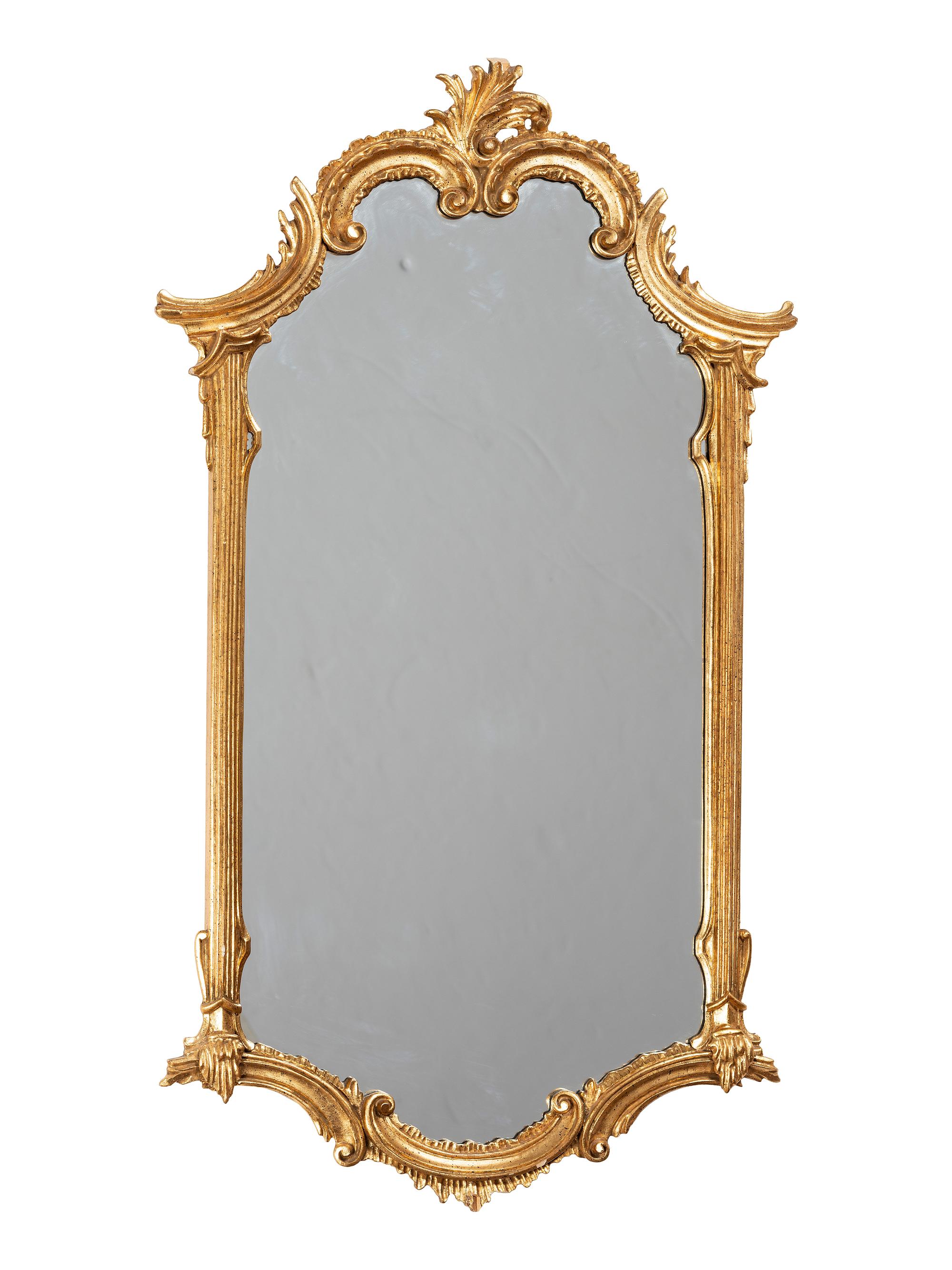 A Venetian Style Carved Giltwood Mirror