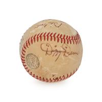 A Multi Signed Autograph Baseball Featuring Dizzy Dean and Bill Veeck