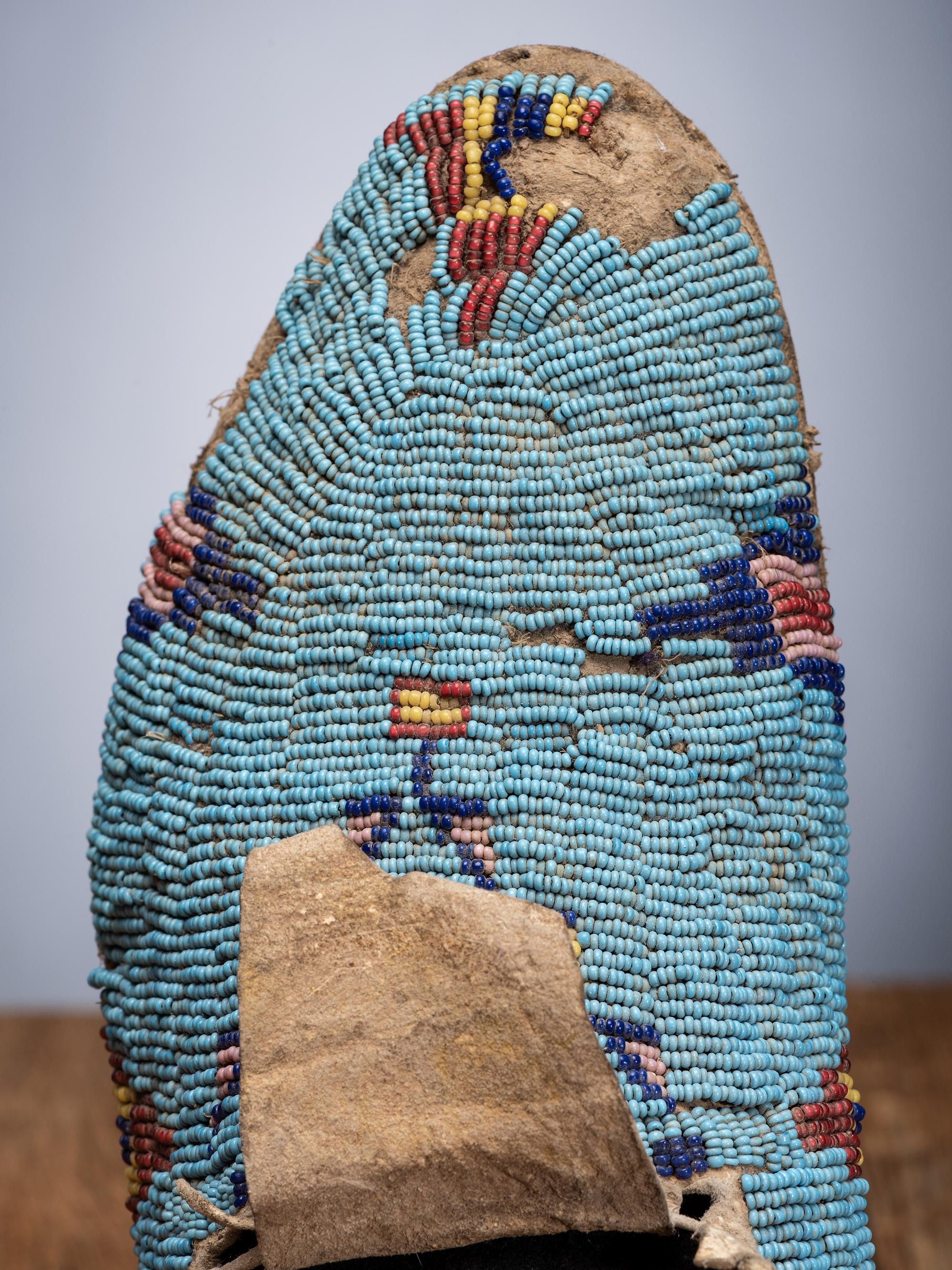 Single Cheyenne Beaded Hide Moccasin