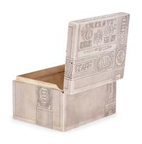A Russian Silver Trompe l'Oeil Table-Top Cigarette Box