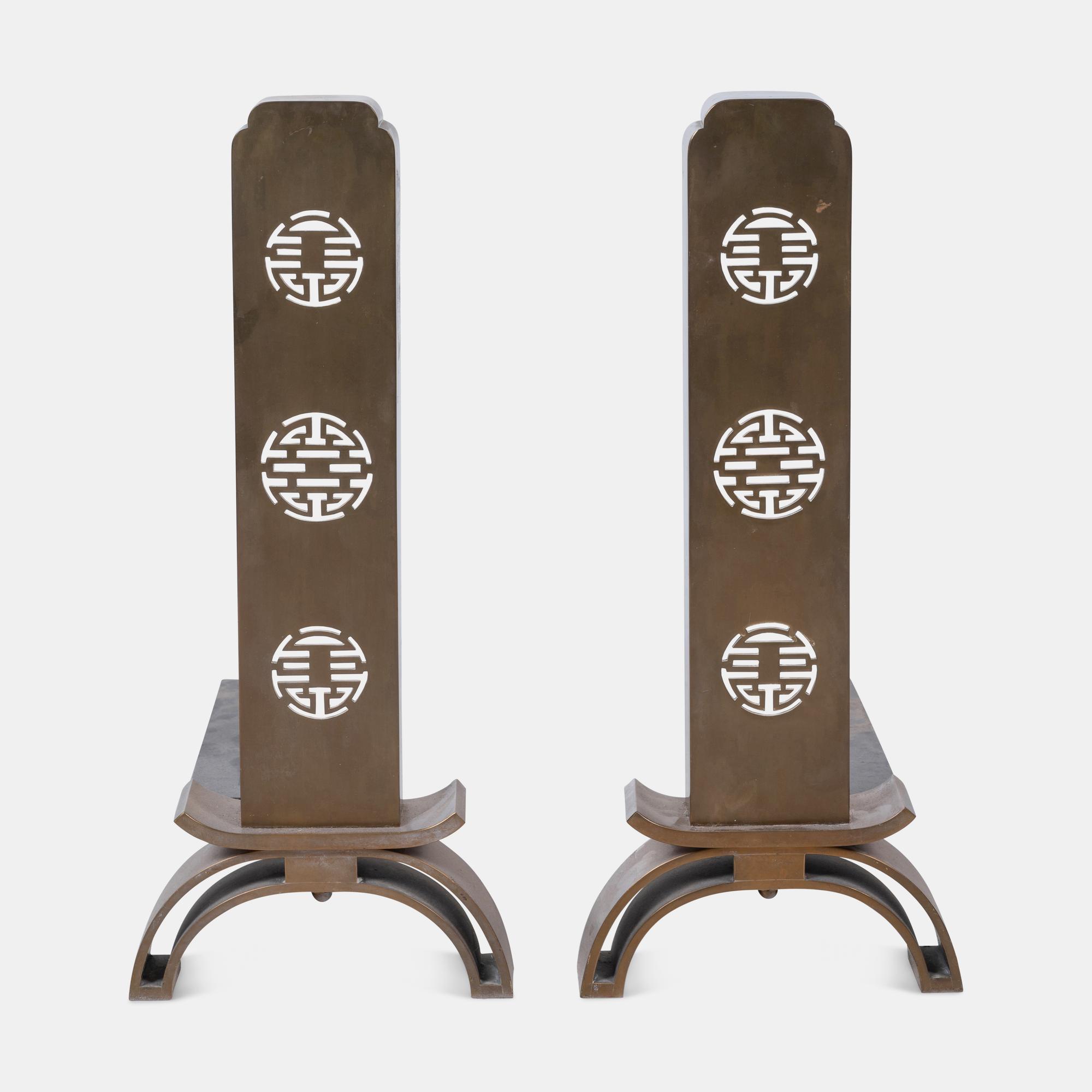 Chinoiserie Andirons