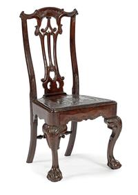 An Irish George II Carved Walnut Side Chair