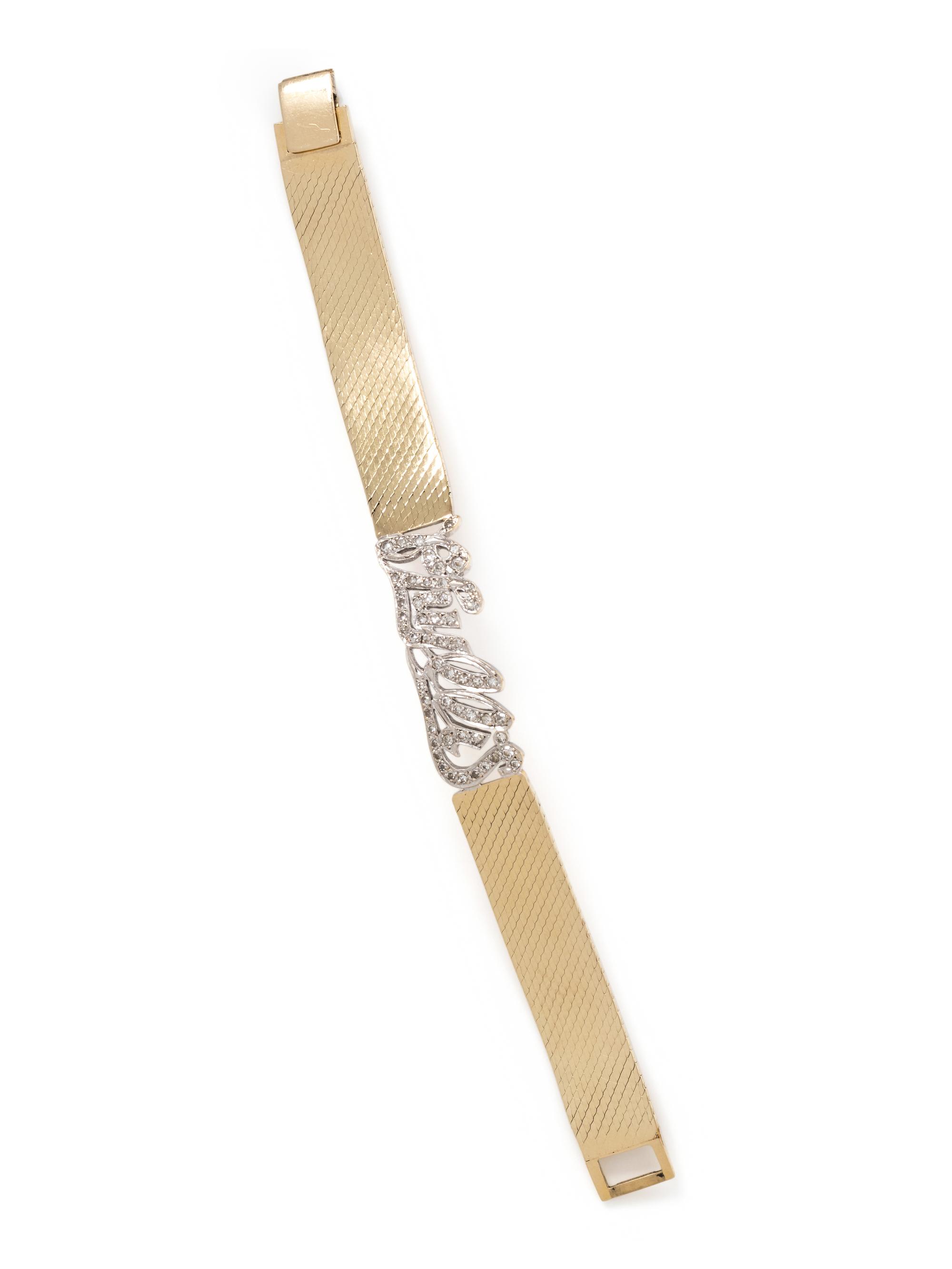 BICOLOR GOLD AND DIAMOND 'PHYLLIS' BRACELET