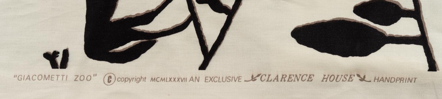 Giacometti Zoo Textile, c. 1987