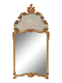 A Rococo Style Chinoiserie Decorated Mirror
